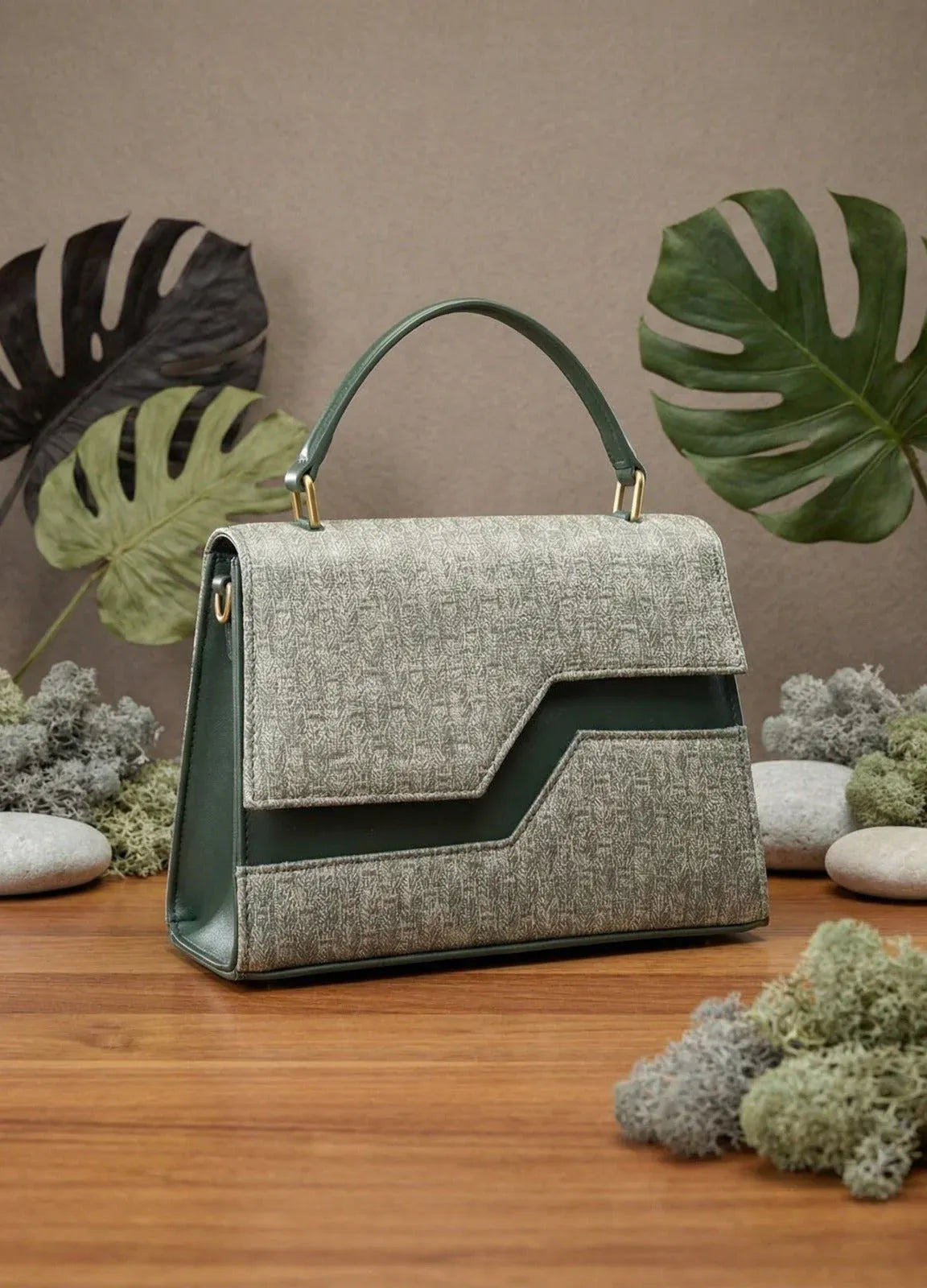 Elegant Textured Flap Handbag for Women