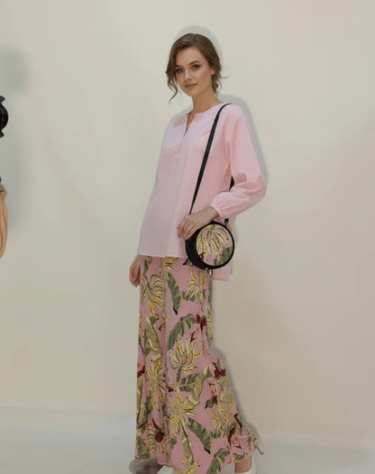 Tropical Print Suit Set